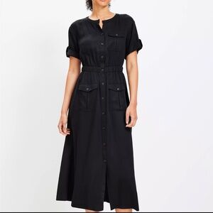 LOFT Utility Midi Pocket Dress